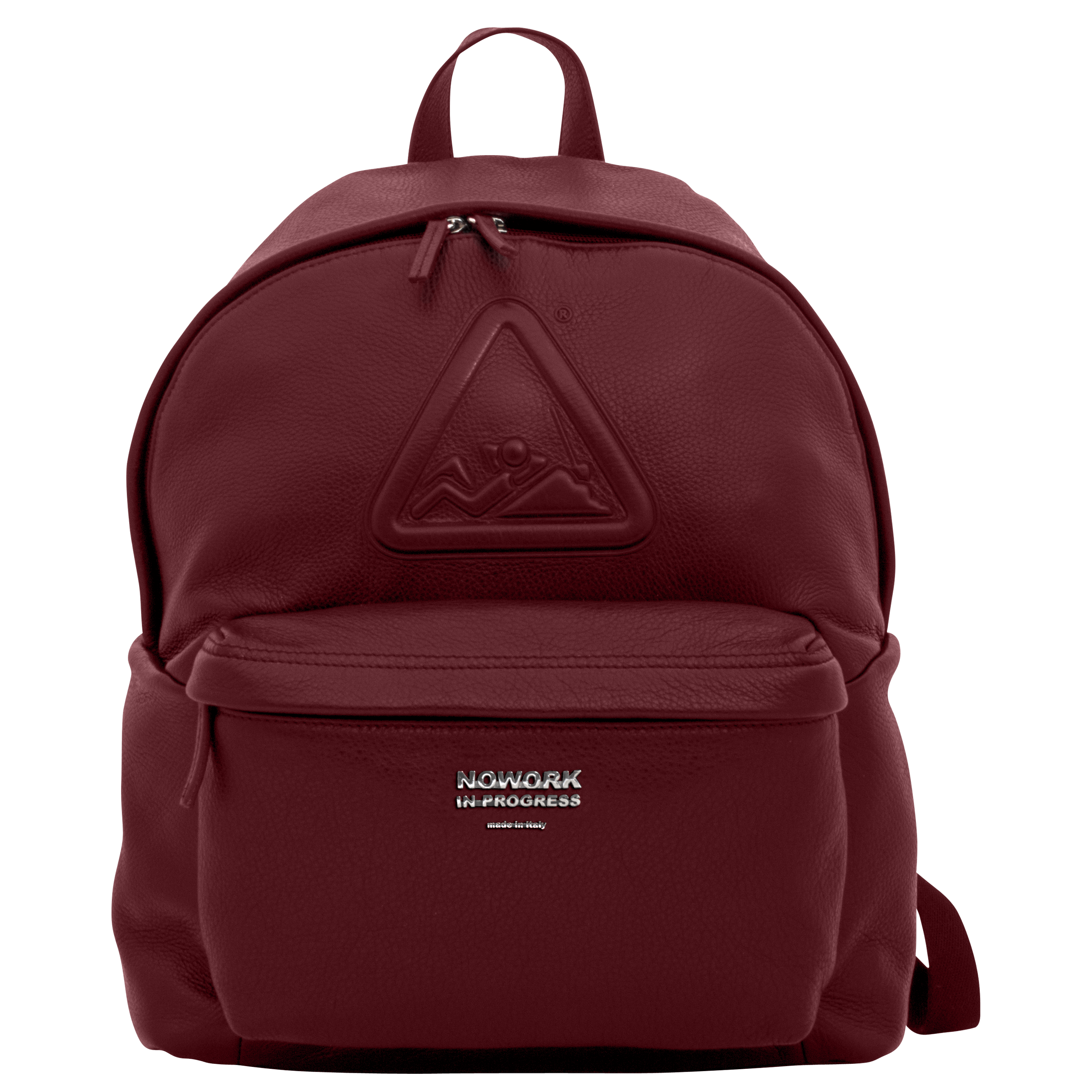 NOWORK IN PROGRESS Red Leather Backpack BPKNWIPBL